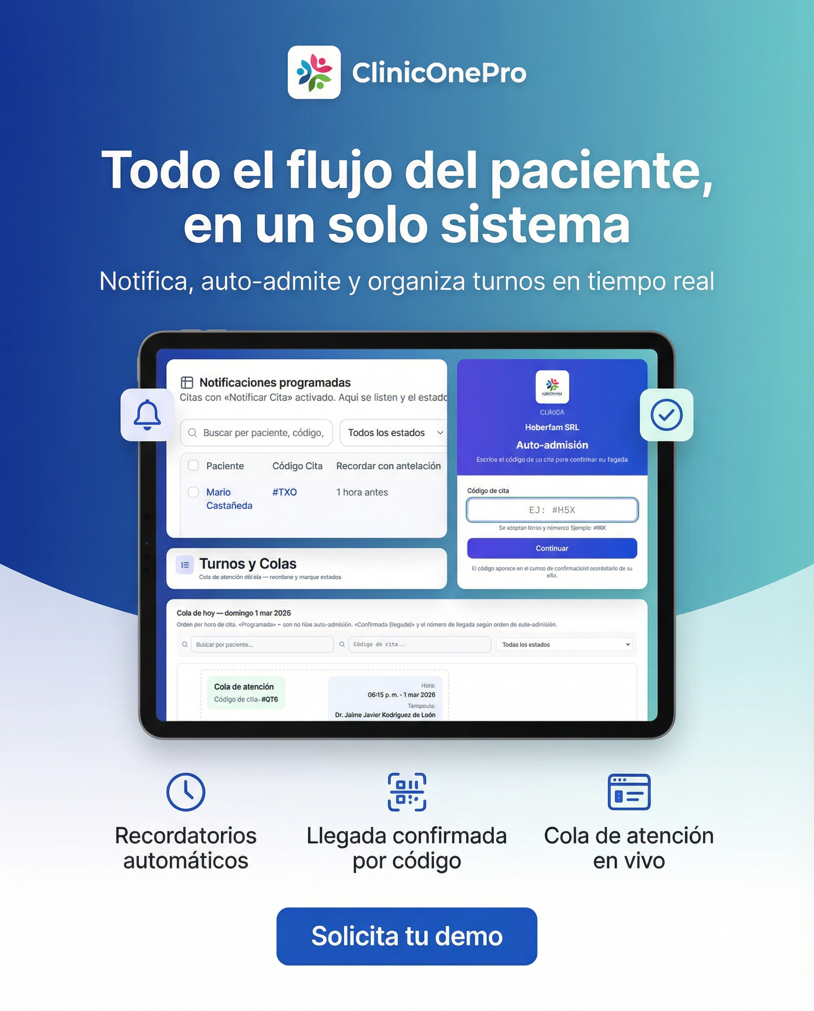 Notificaciones y auto-admisión unificadas